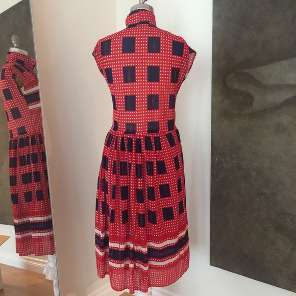 SOLD 💯 Vintage YSL Saint Laurent Summer Dress M - Picture 6 of 11